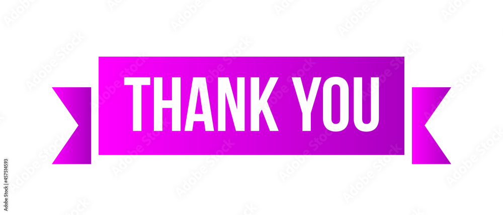Thank You sign. Ribbon banner thank you Thank You sign. Ribbon banner thank you