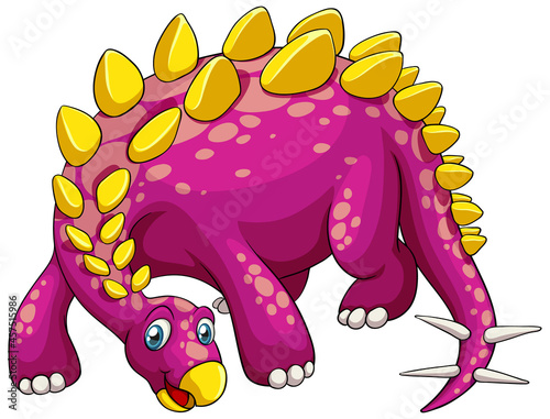 A stegosaurus dinosaur cartoon character