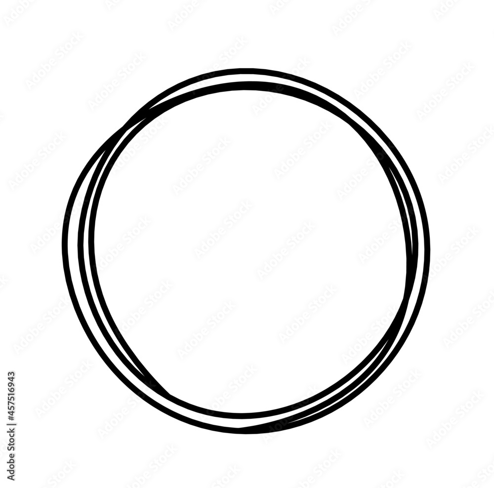 Abstract black circle as line drawing on white as background. Vector Abstract black circle as line drawing on white as background. Vector