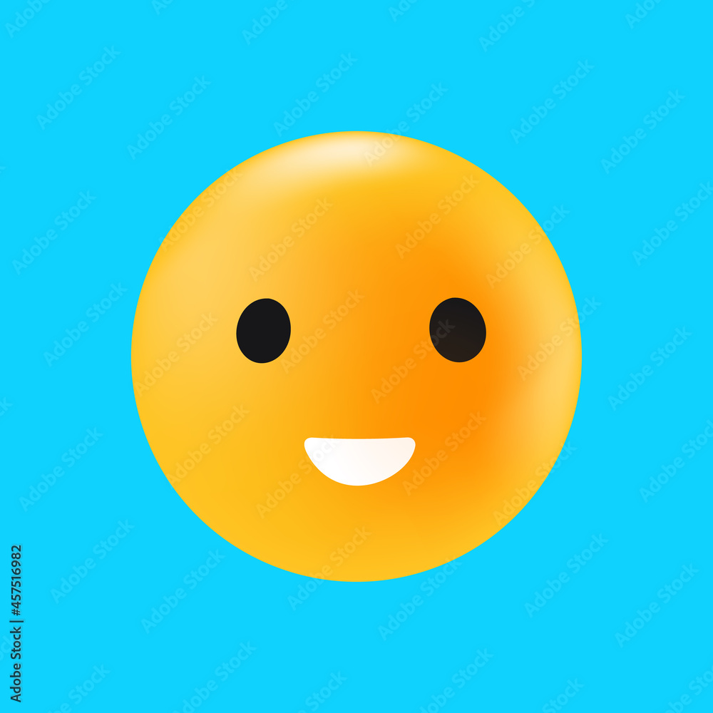 Simple Happy Emoticon. Isolated Smiling Face. Positive Reaction in Social Media. Vector illustration Simple Happy Emoticon. Isolated Smiling Face. Positive Reaction in Social Media. Vector illustration
