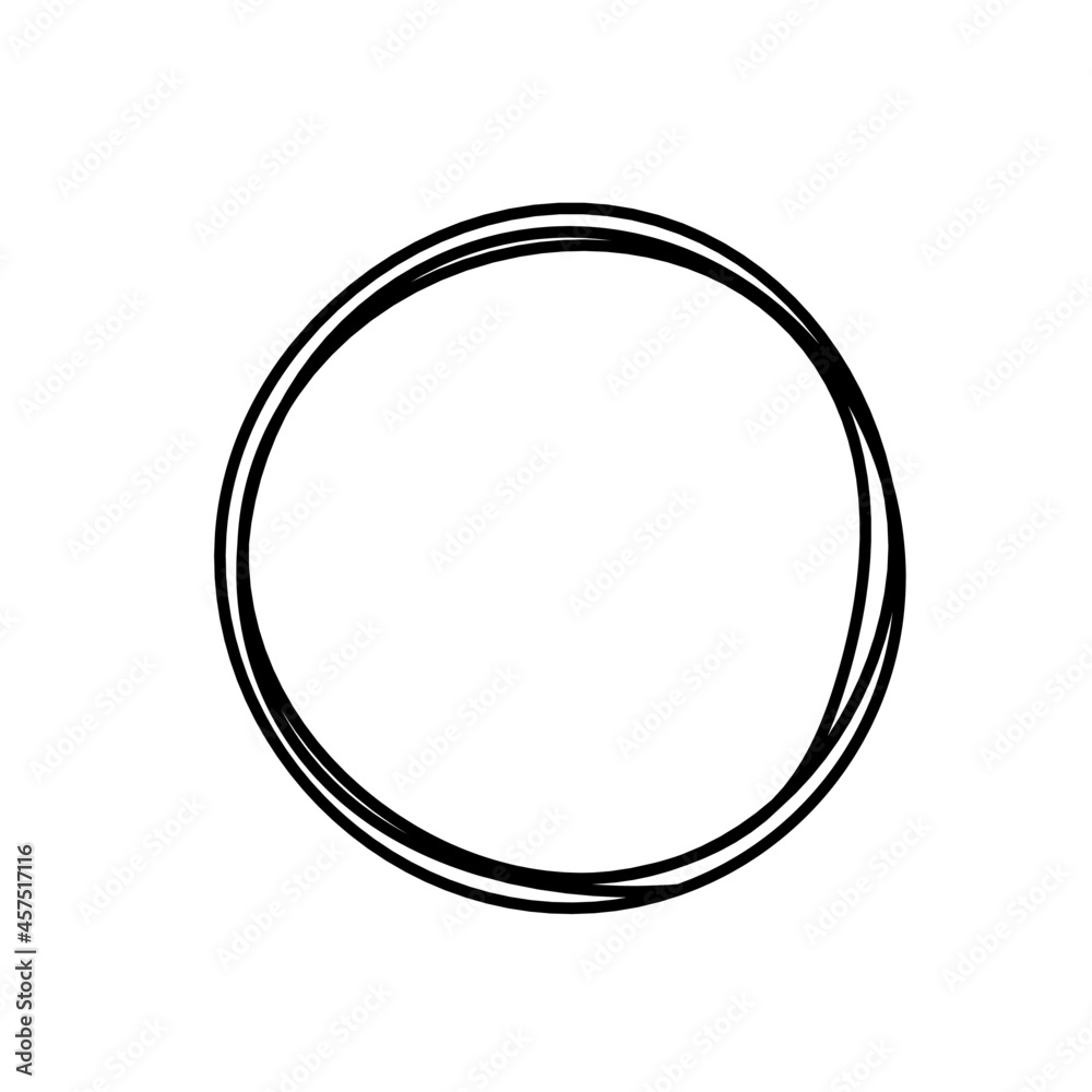 Abstract black circle as line drawing on white as background. Vector Abstract black circle as line drawing on white as background. Vector