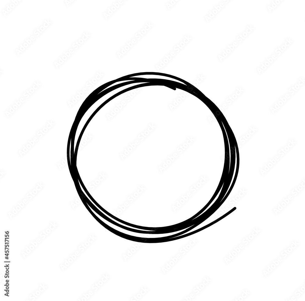 Abstract black circle as line drawing on white as background. Vector Abstract black circle as line drawing on white as background. Vector