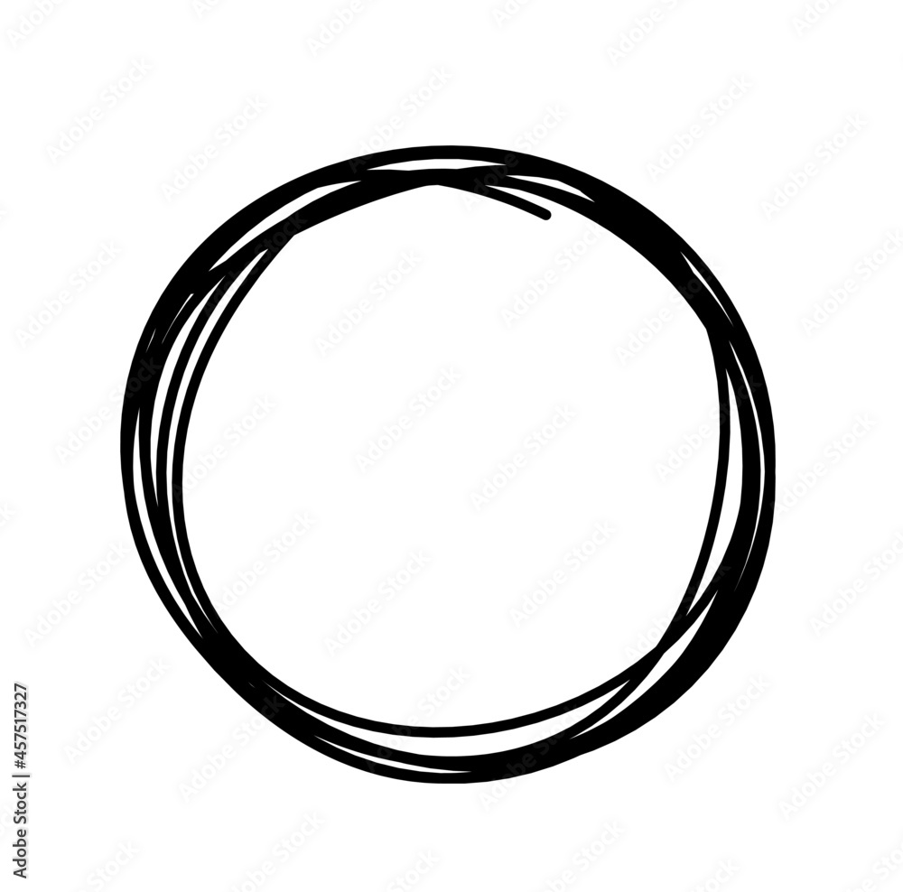 Abstract black circle as line drawing on white as background. Vector Abstract black circle as line drawing on white as background. Vector