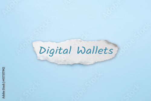 digital wallets letters on white paper