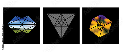 Geometric mask effects for instagram and other social media