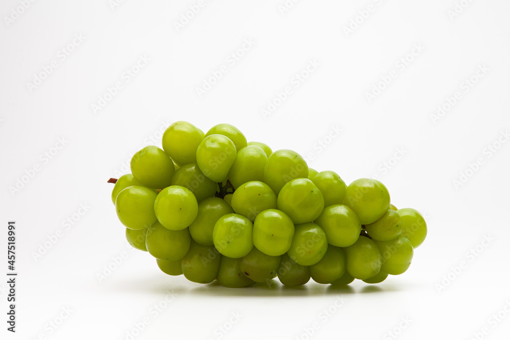  Fresh Green grape isolated on white Shine Muscat Grape