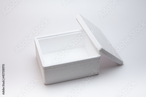 Empty ice box on a white background 