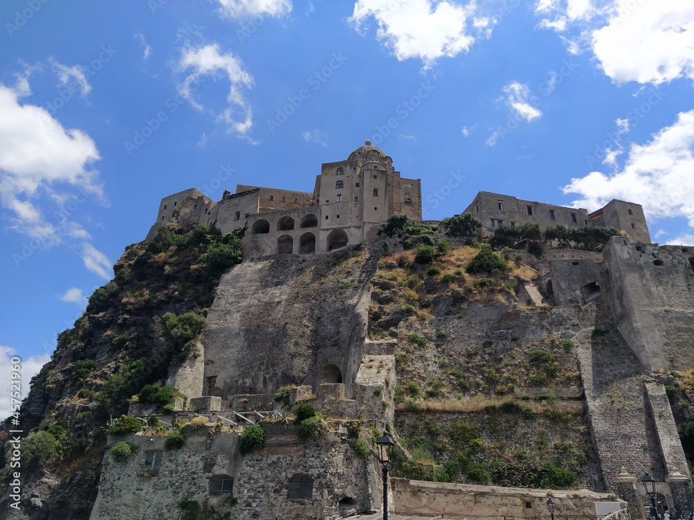 Aragonese castle in Ischia Island in Naples, Italy