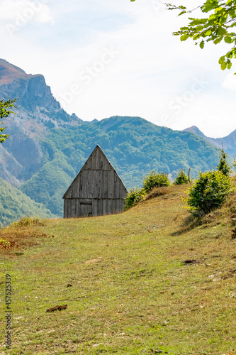 Peaceful mountain landscape. Albanian nature