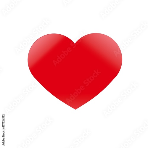 red heart isolated on white