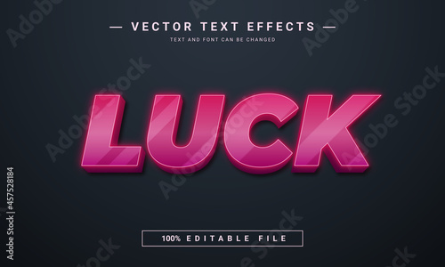Luck 3d Editable text effect template