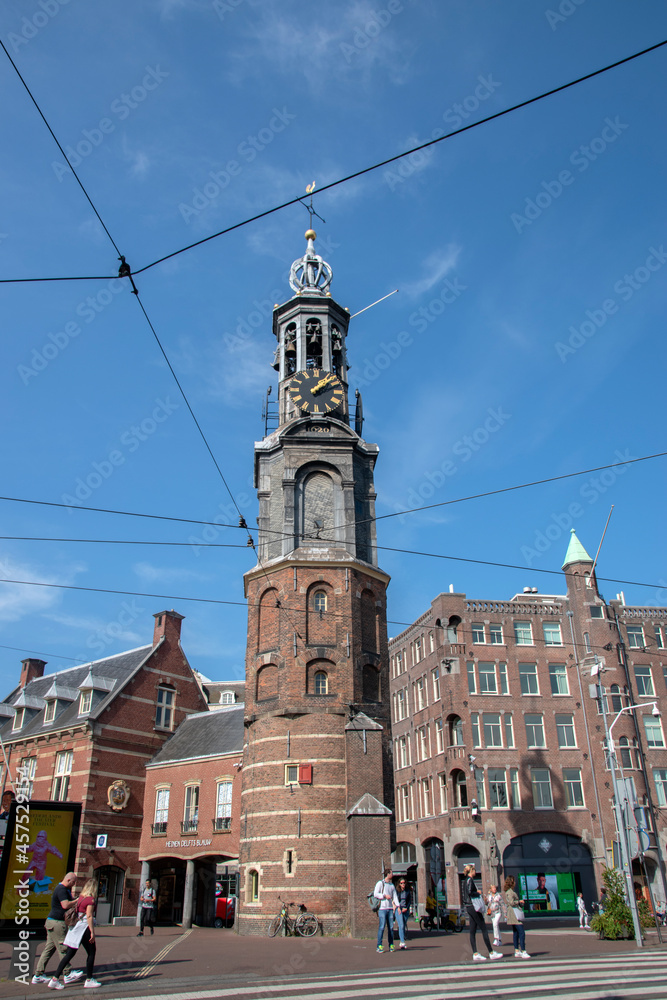 Tower At The Muntplein Square At Amsterdam The Netherlands 14-9-2021