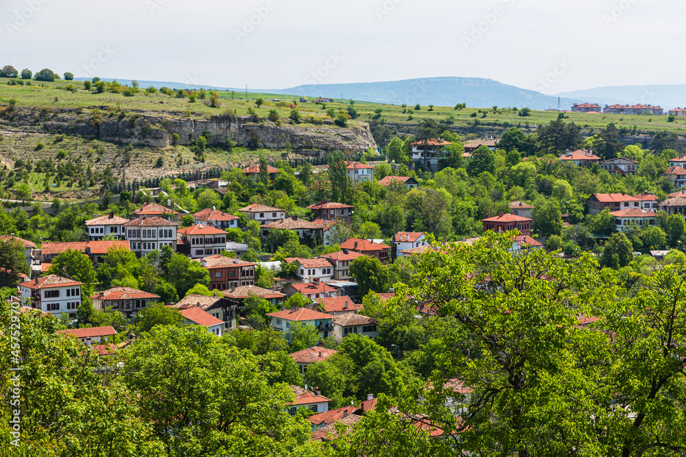 トルコ　丘から見たサフランボルの旧市街の街並み