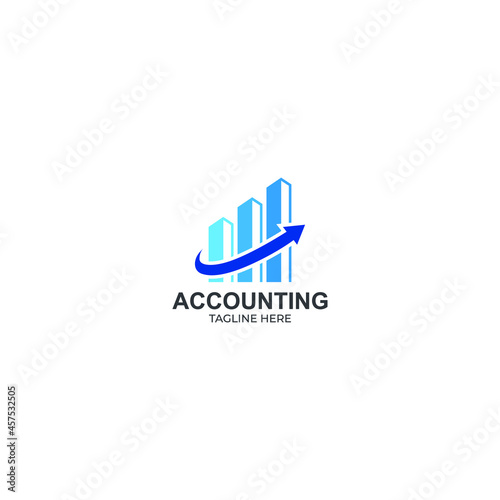 Accounting modern elegant logo design inspiration template. Logo good for accountant, icon, brand, identity, chart, and business company