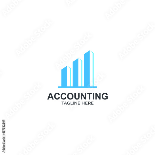 Accounting modern elegant logo design inspiration template. Logo good for accountant, icon, brand, identity, chart, and business company