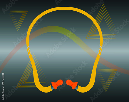 industrial yellow earplugs on conceptual background 