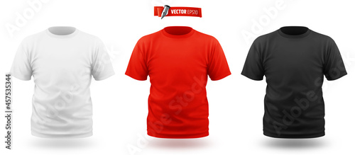 T-shirts vectoriels sur fond blanc