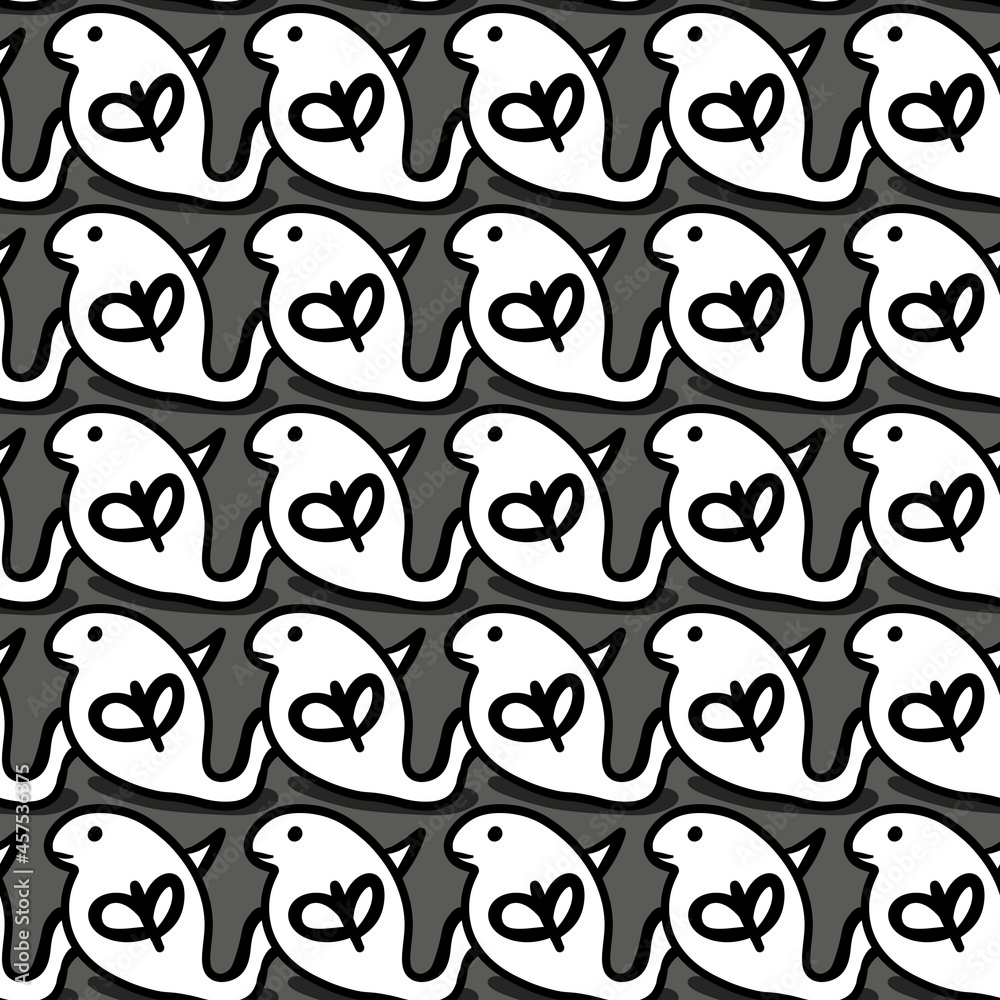 Fototapeta premium seamless pattern of cute snake cartoon