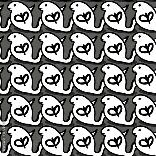 seamless pattern of cute snake cartoon