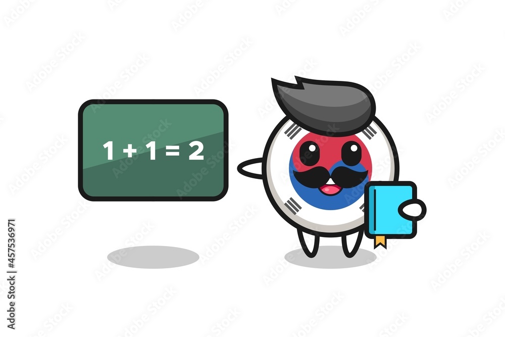 Illustration of south korea flag character as a teacher Illustration of south korea flag character as a teacher