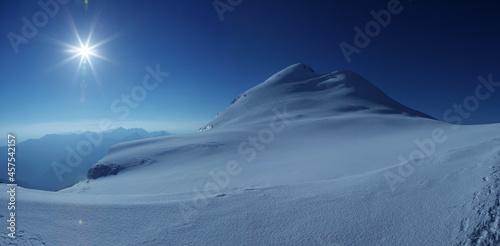 Mount Kazbek, a view from the Kazbek plateau from North Ossetia-Alania