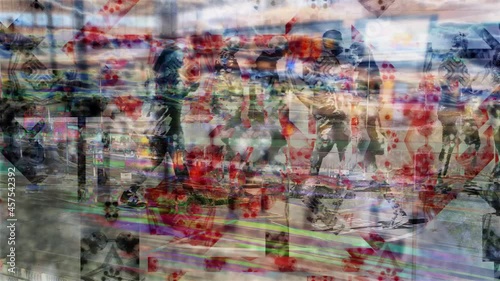 Wallpaper Mural Abstract Composite.
Layers of live action and graphics composited to form a dense abstract texture. Torontodigital.ca