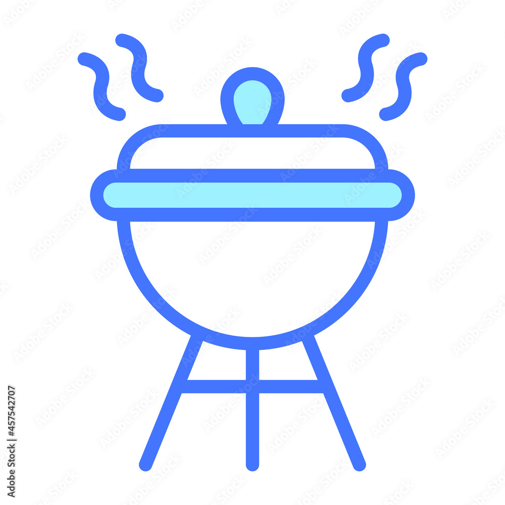 barbecue vector Blue outline icon. Hindu festival, Hindu celebration icon. barbecue vector Blue outline icon. Hindu festival, Hindu celebration icon.