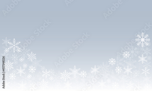 winter gray abstract background with snowflakes