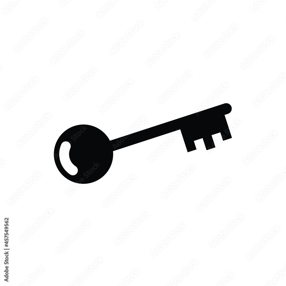 simple flat key vector isolated on white background simple flat key vector isolated on white background