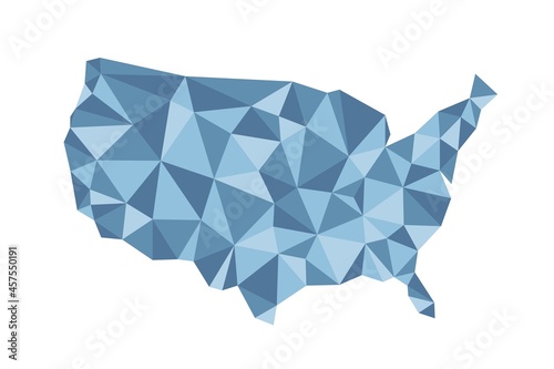 USA vector map - polygon style