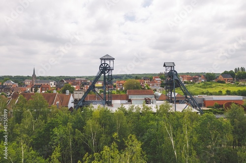 Obraz na płótnie Bois du Cazier notorious coal mine in Charleroi, Belgium w salonie