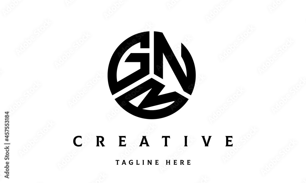 GNB creative circle three letter logo GNB creative circle three letter logo