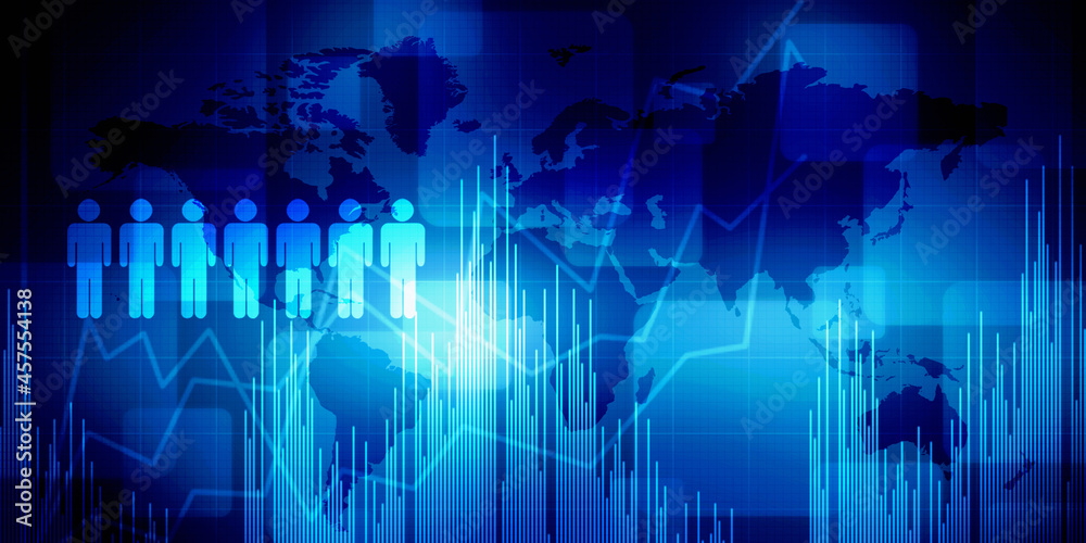 Obraz premium 2d rendering Stock market online business concept. business Graph 