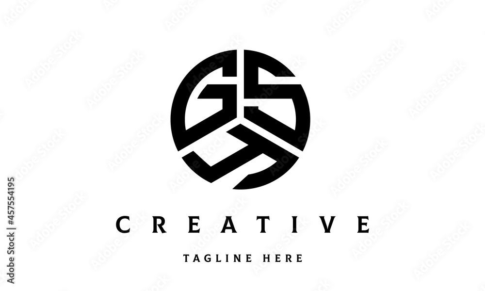 GSY creative circle three letter logo GSY creative circle three letter logo