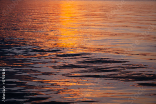 Golden sunset ocean reflection