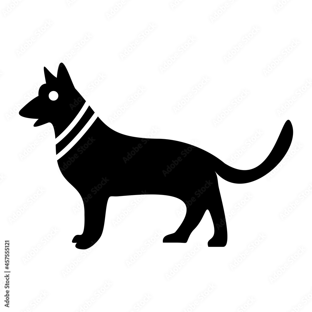 Vector Army Dog Glyph Icon Design Vector Army Dog Glyph Icon Design