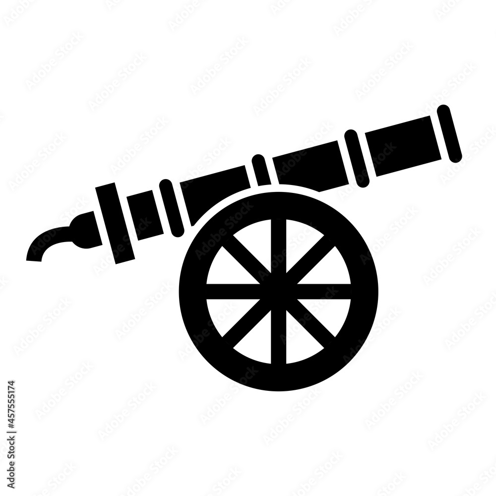 Vector Artillery Glyph Icon Design