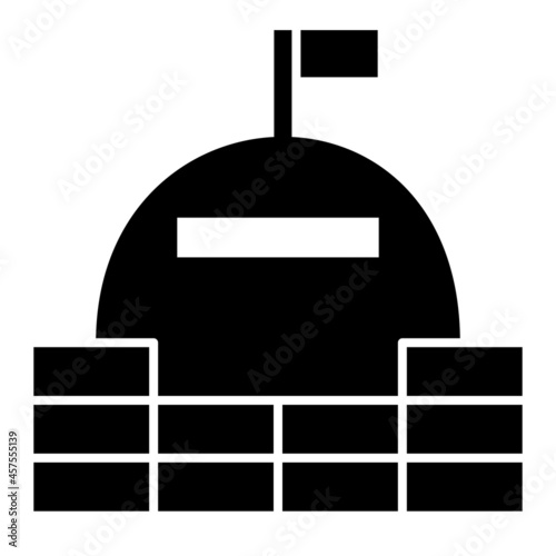 Vector Bunker Glyph Icon Design