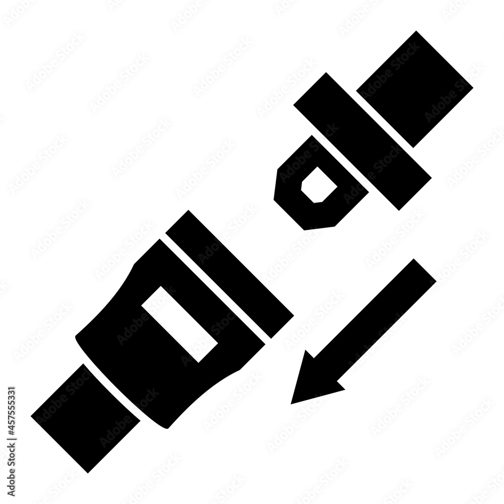 Vector Safety Belt Glyph Icon Design Vector Safety Belt Glyph Icon Design