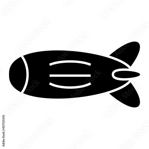 Vector Zeppelin Glyph Icon Design
