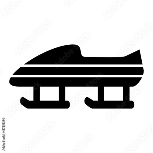 Vector Bobsledding Glyph Icon Design