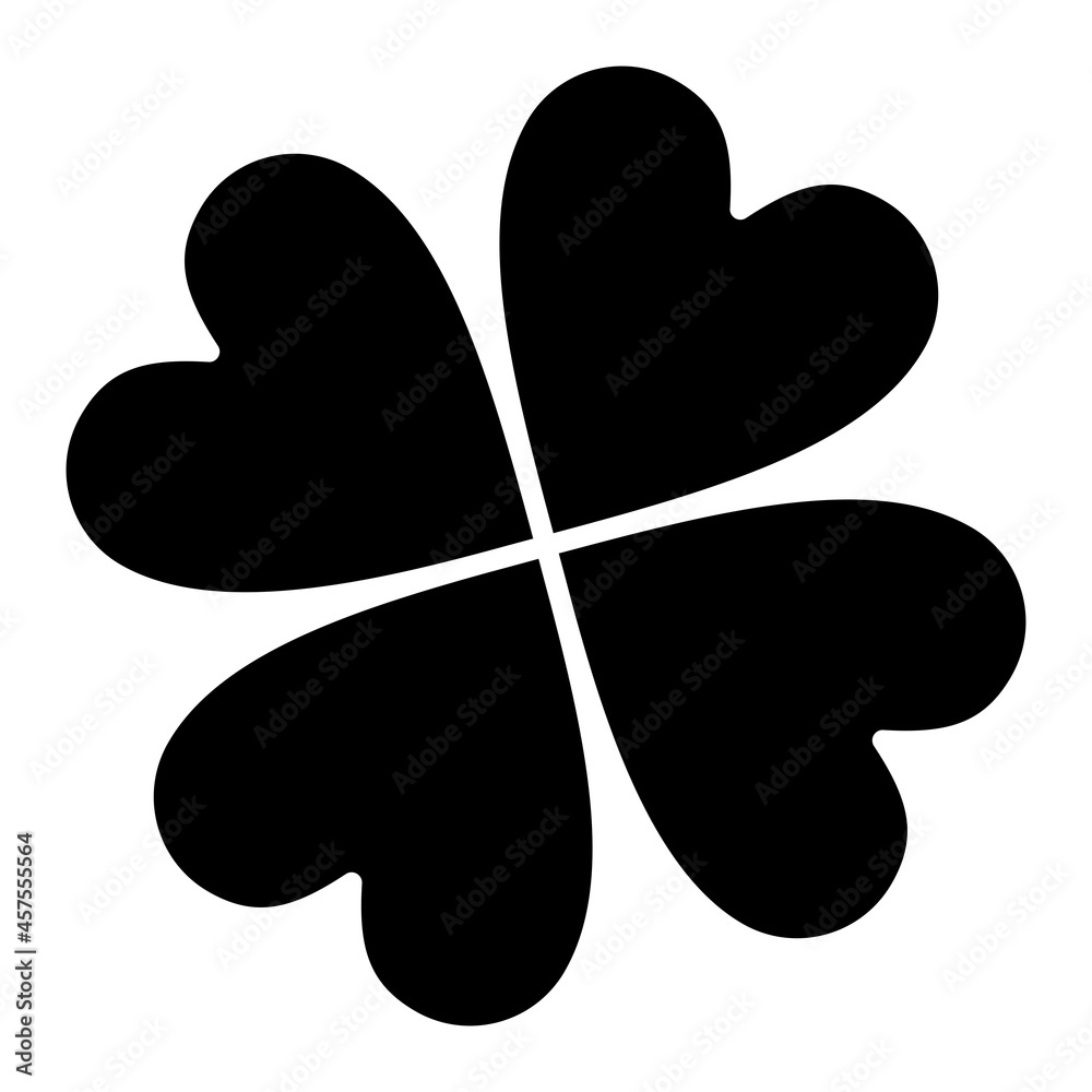 Vector Clover Leaf Glyph Icon Design Vector Clover Leaf Glyph Icon Design