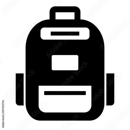 Vector Bagpack Glyph Icon Design