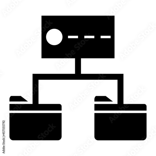 Vector File Hosting Glyph Icon Design