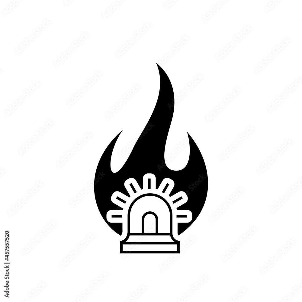 Fire alarm icon isolated on white background Fire alarm icon isolated on white background