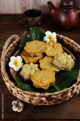 Bingka Kentang or Potato cake is a traditional pancake from Kalimantan Indonesia. This dessert is one of the most frequently appearing during Ramadan photo