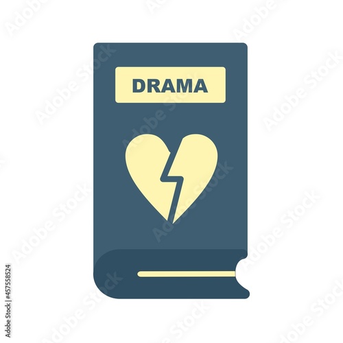  Drama Book Vector Flat Icon Design