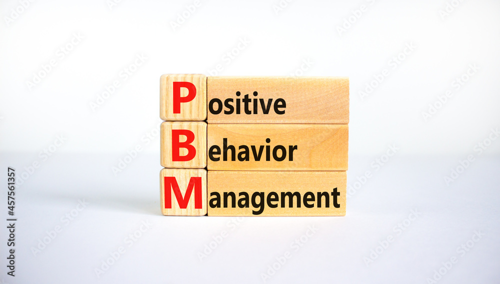 Positive behavior management symbol. Concept words Positive behavior management on blocks on a beautiful white background. Business, psychological, Positive behavior management concept. Copy space. Positive behavior management symbol. Concept words Positive behavior management on blocks on a beautiful white background. Business, psychological, Positive behavior management concept. Copy space.