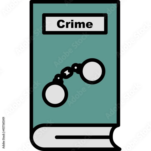 Crime Vector Line Filled icon Design