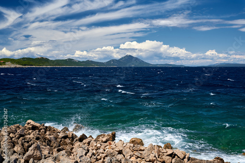view of the sea and mountains